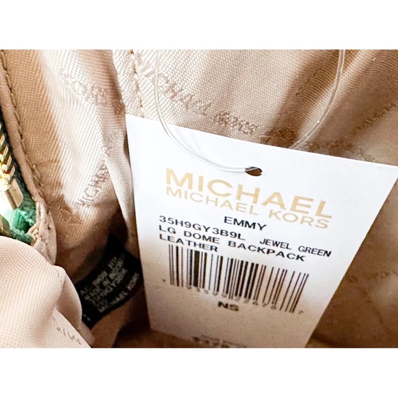 Michael Kors Emmy Large Dome Backpack Green - Picture 9 of 11